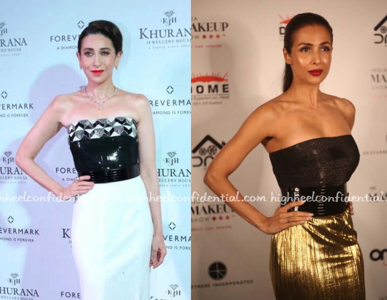 Karisma Kapoor wears a black designer gown to a Forevermark event in Mumbai