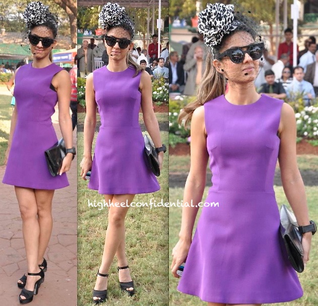 victoria beckham purple dress
