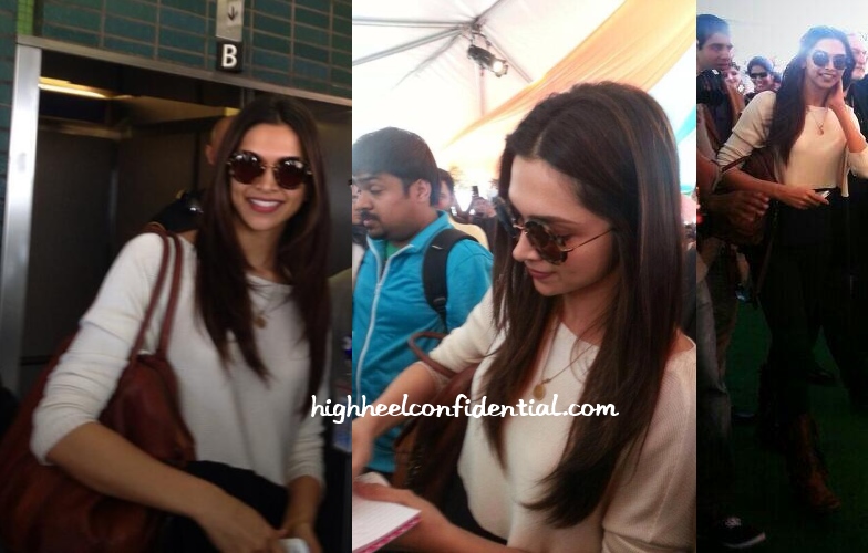 Deepika Padukone arrives at Los Angeles International (LAX