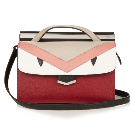 Fendi - Demi Jour Small Leather Shoulder Bag with Strap Red