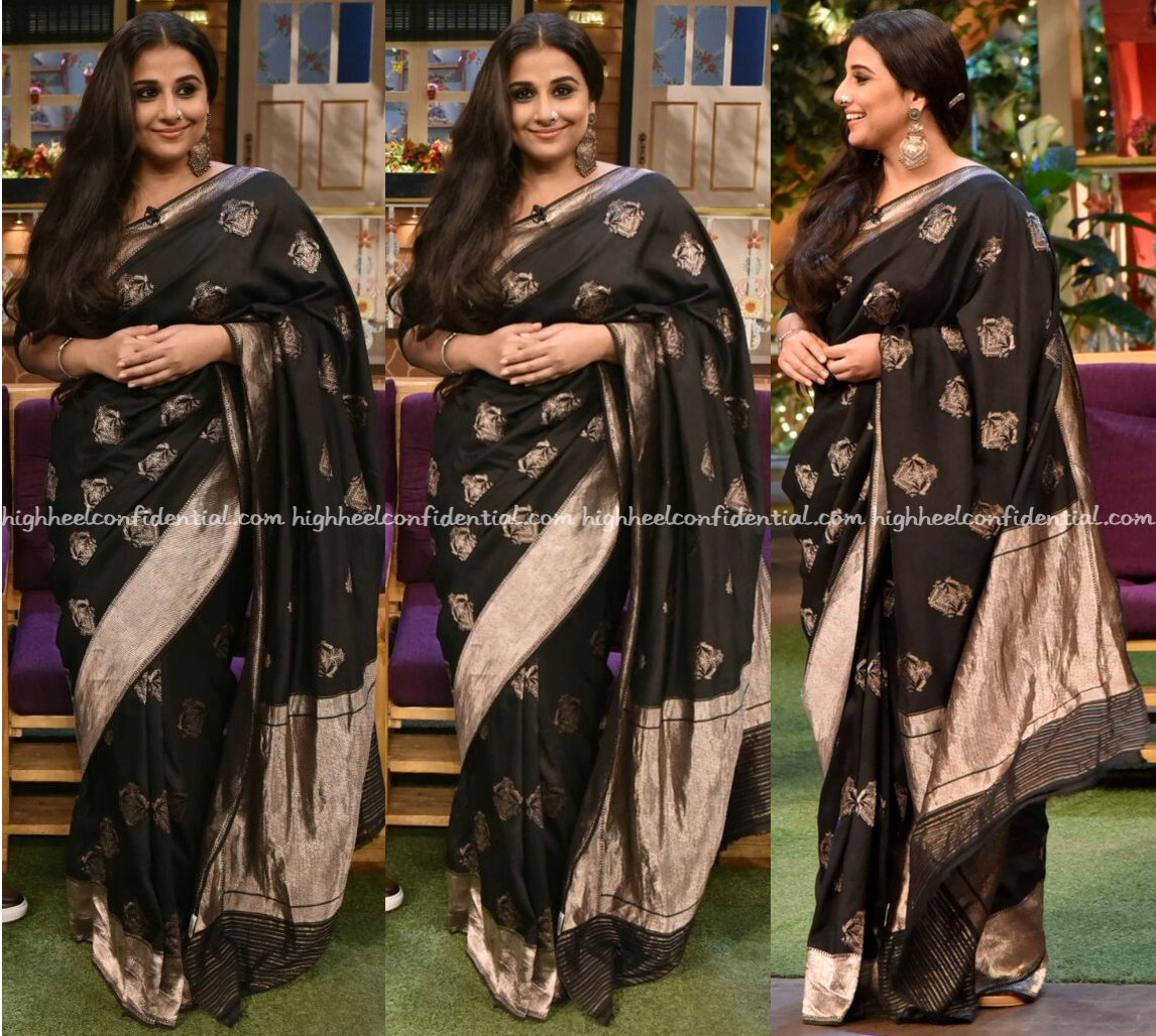 Indian Saree Style On Vidya Balan In White Saree | Zeenat