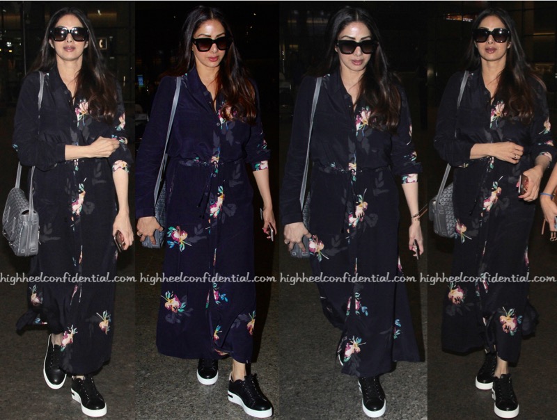 sridevi photographed at mumbai airport with louis vuitton tote - High Heel  Confidential