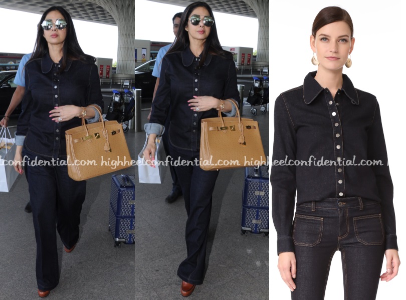sridevi photographed at mumbai airport with louis vuitton tote - High Heel  Confidential