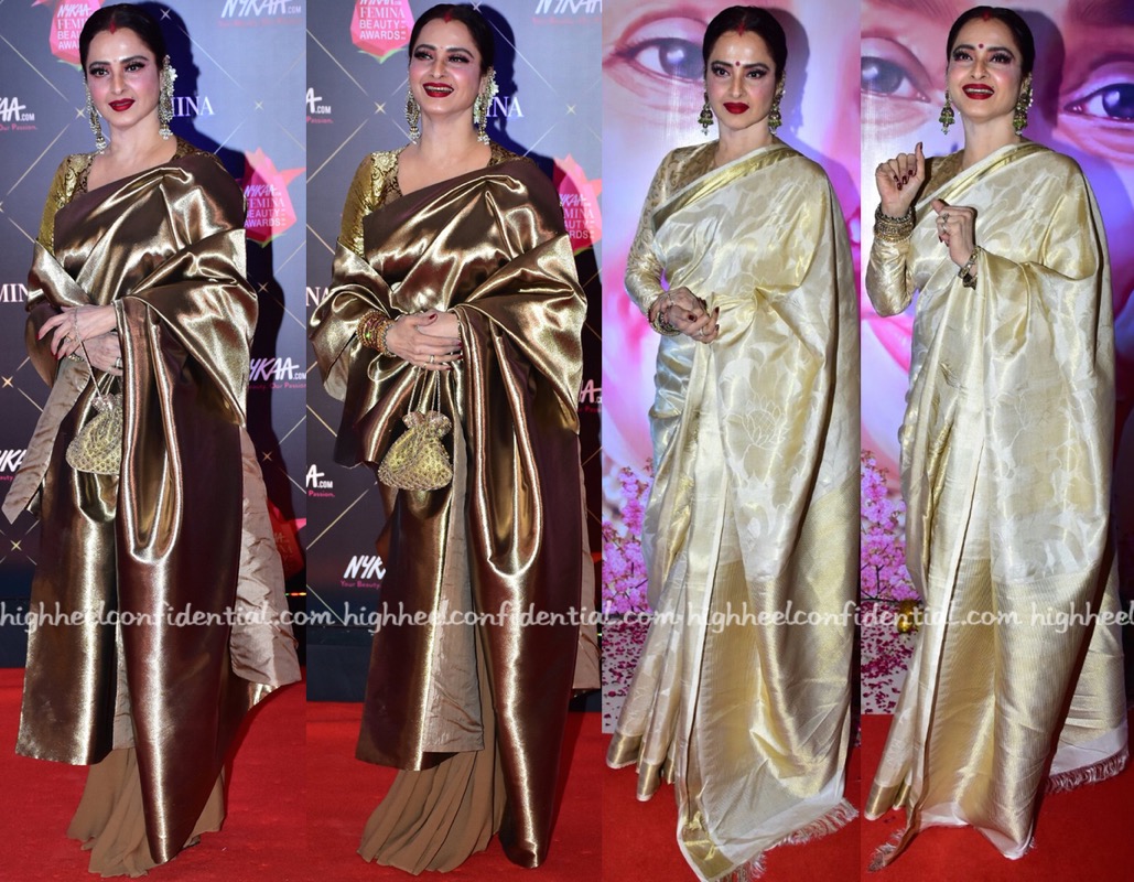 10 Breathtaking Throwback Saree Looks Of Rekha