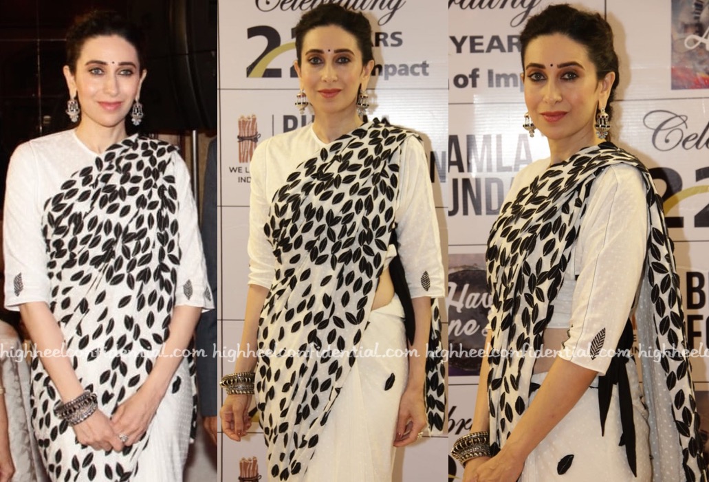 Karisma Kapoor wears a black designer gown to a Forevermark event in Mumbai