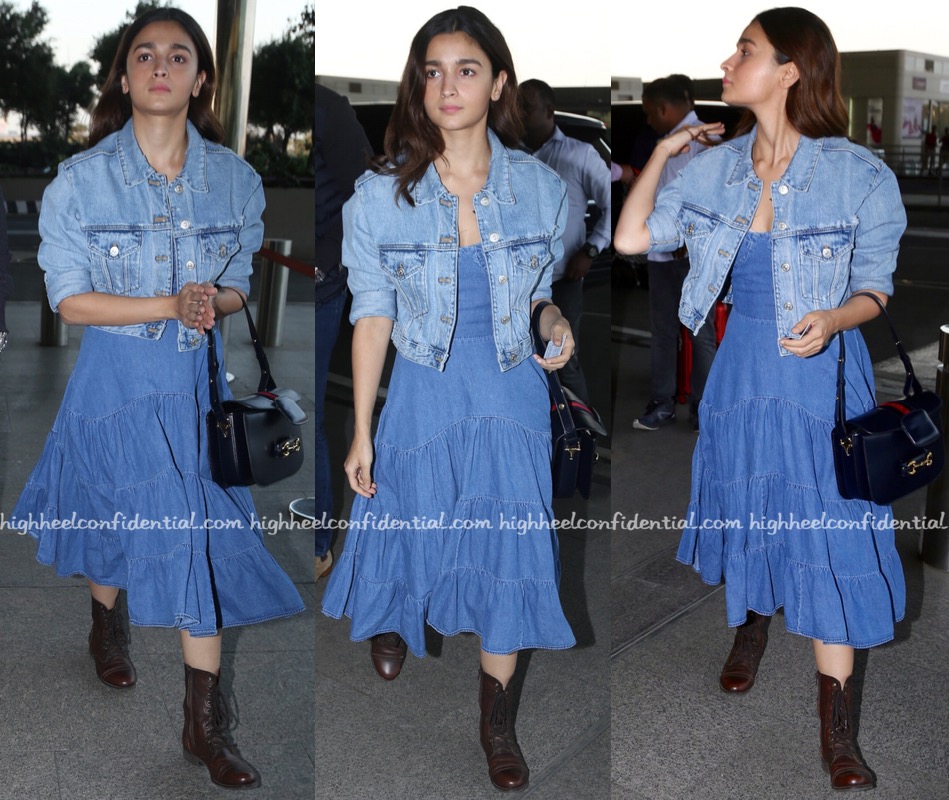 Alia Bhatt strutted at the airport donning a monochrome outfit