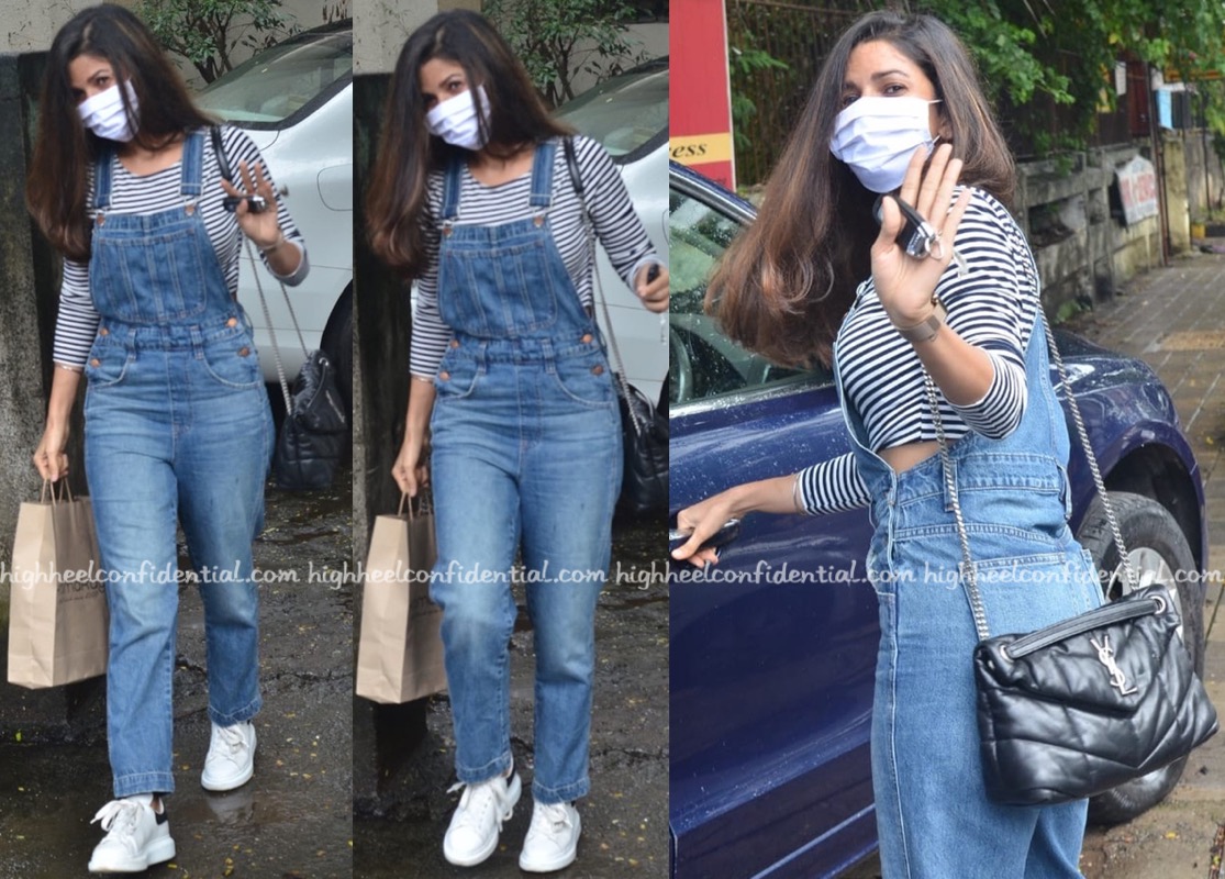 Parineeti Chopra's Sweatsuit Styled with a Louis Vuitton Tote Bag