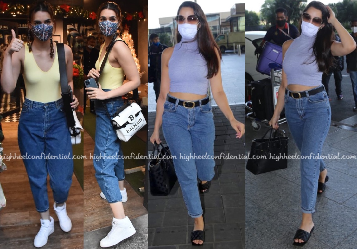 Nora Fatehi in chic top and denims with Louis Vuitton sling bag is