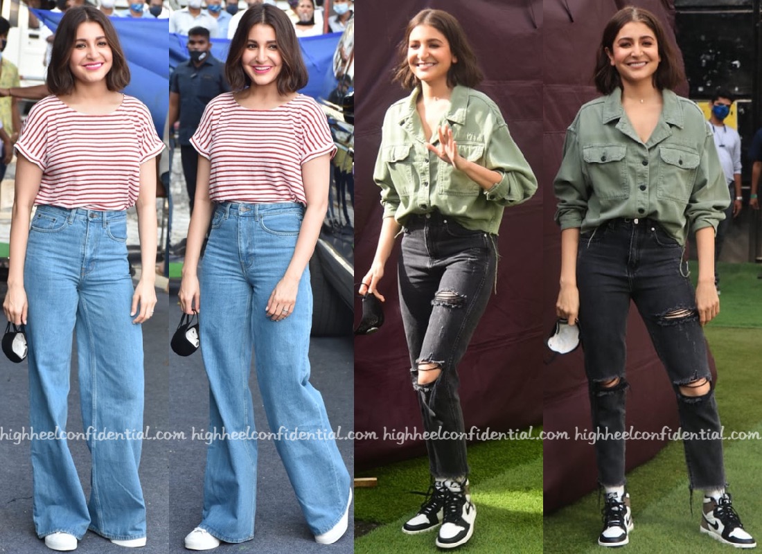 Anushka Sharma flies out of Mumbai in a slouchy T-shirt, jeans and