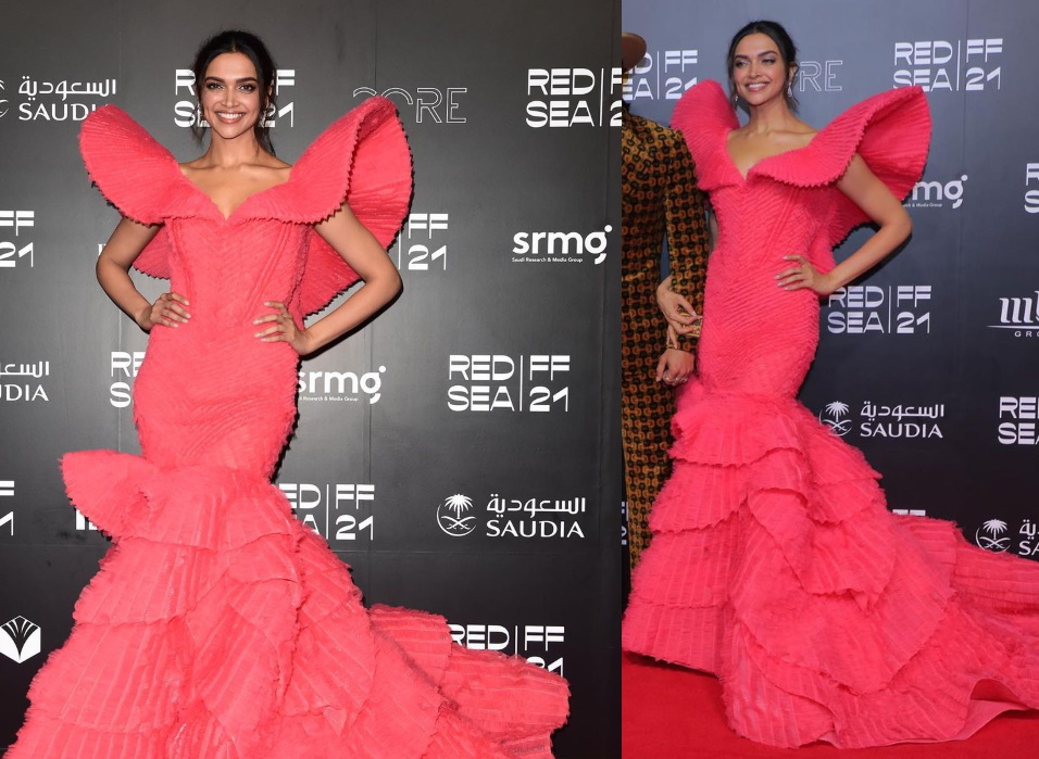 Ranveer Singh's Gucci Suit And Deepika Padukone's Red Michael Cinco Gown  Showcase Their Contrasting Style On The Red Carpet