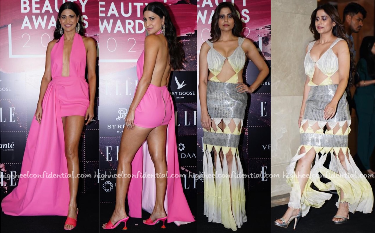 Aahana Kumra In Dimple Shroff And Sai Tamhankar In AKHL At Elle Beauty Awards 2022