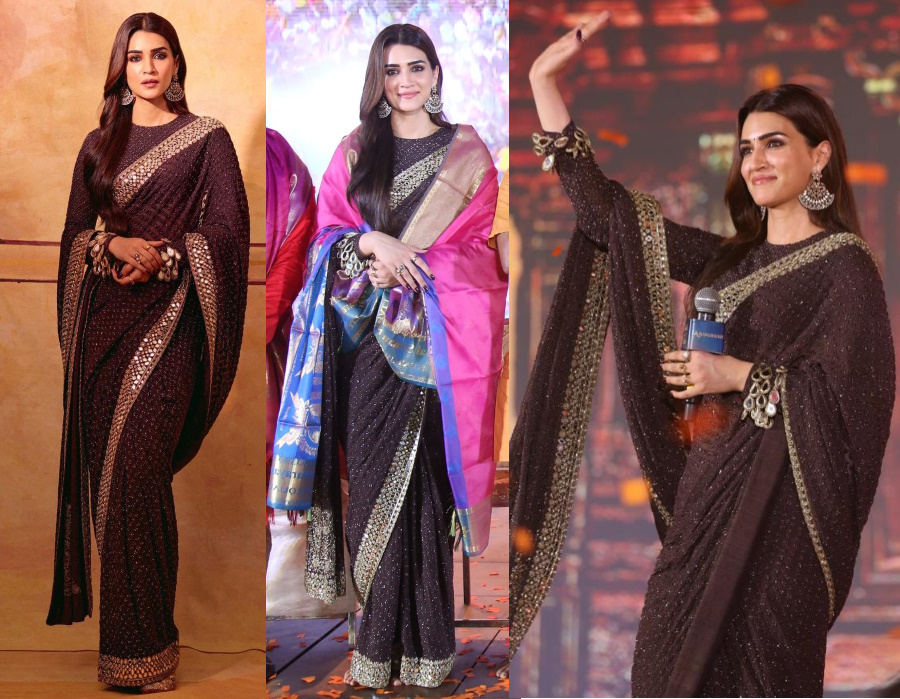 Kriti Sanon's Arpita Mehta look will inspire you to invest in a brown sari