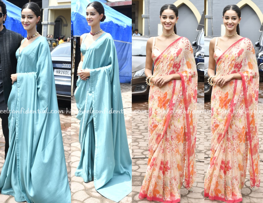 Ananya Panday is a Dream Girl in floral print chiffon saree and