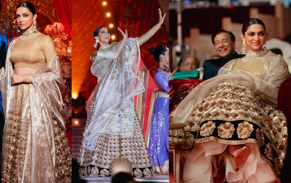 Buy Bollywood Sabyasachi Inspired Deepika Padukone sequins saree in UK, USA  and Canada